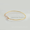 Natural Chalcedony Gold Plated 925 Sterling Silver Bangle for Women Available in Best Price